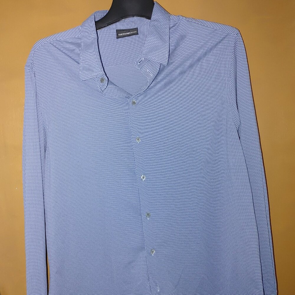 EMPORIO ARMANI Men's Long Sleeves Shirt Size XXL Pre-owned